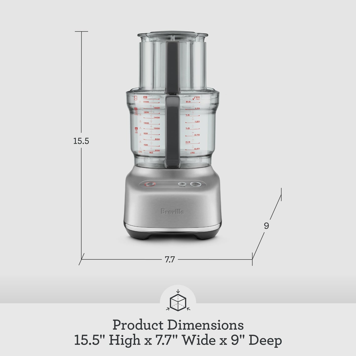 9-Cup Food Processor in Brushed Stainless Steel