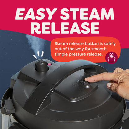 4QT 7-in-1 Multi-Cooker in Black