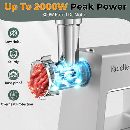 Electric Meat Grinder with Sausage Stuffer Kit