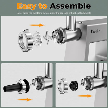 Electric Meat Grinder with Sausage Stuffer Kit