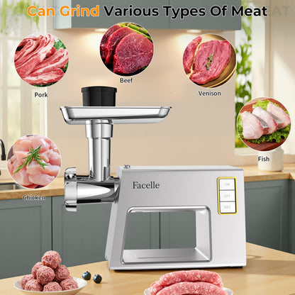 Electric Meat Grinder with Sausage Stuffer Kit