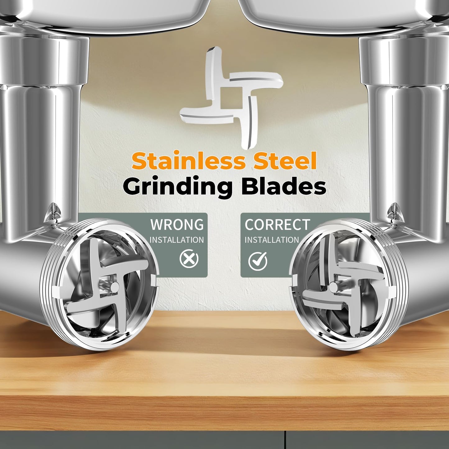 Electric Meat Grinder with Sausage Stuffer Kit